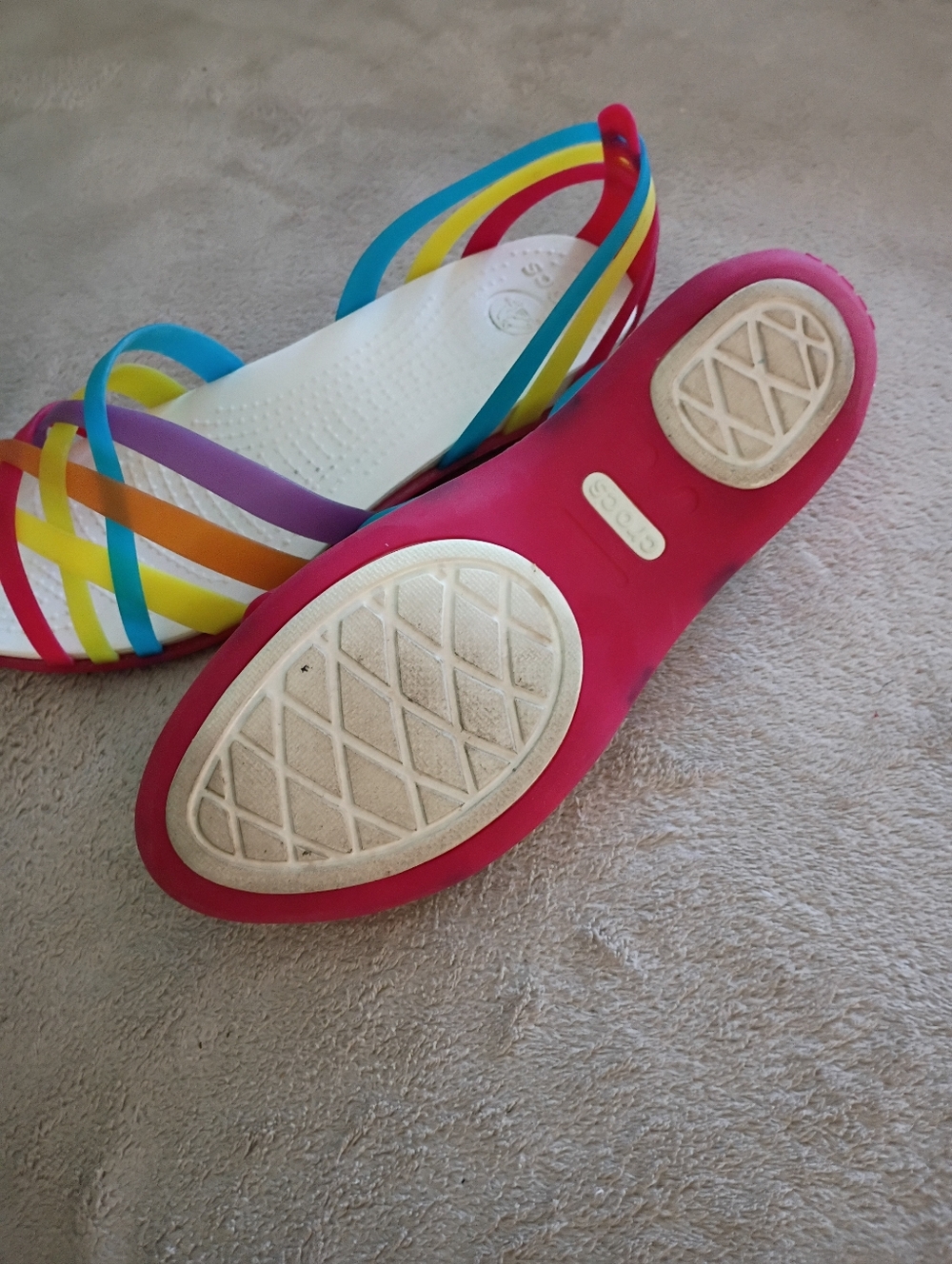 Crocs Multicolor Woven Strappy Flat Sandals - Women's - Picture 4 of 6
